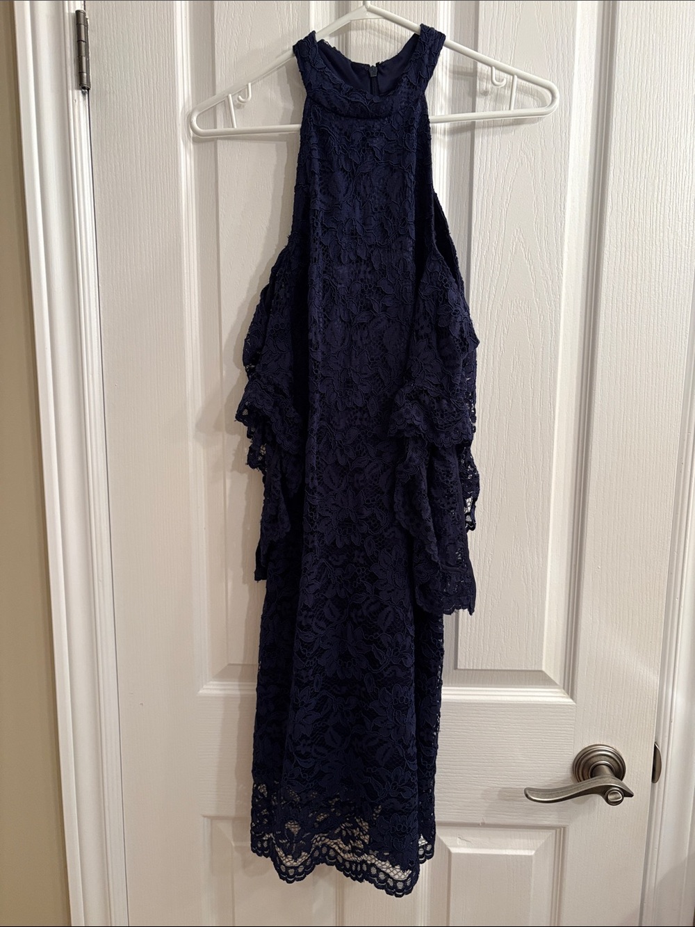 Laundry By Shelli Segal Navy Lace Mini Dress